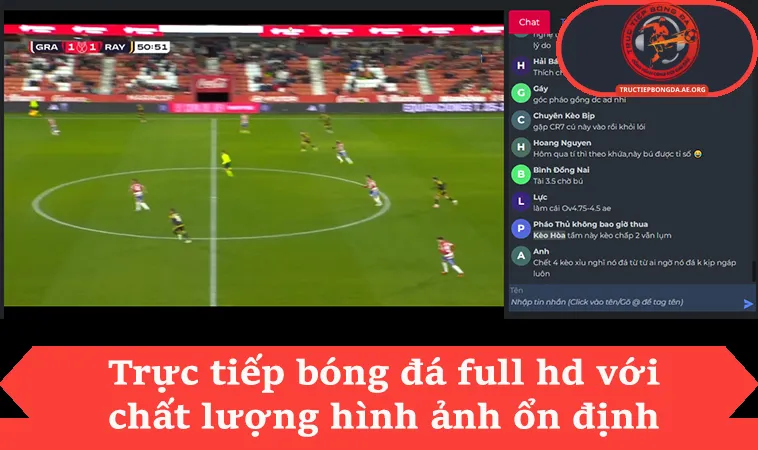 Trực tiếp bóng đá full hd với chất lượng hình ảnh ổn định